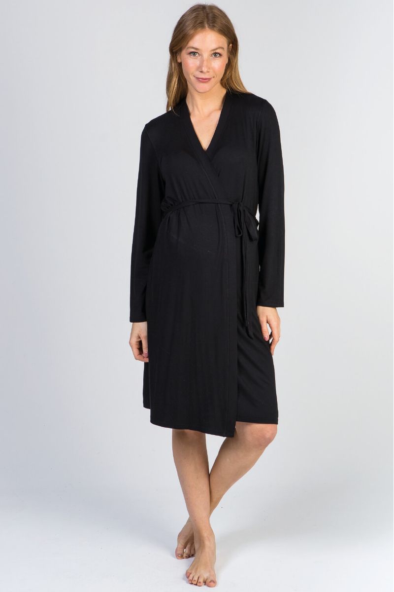 kit-para-maternidade-com-robe-e-camisola-preto