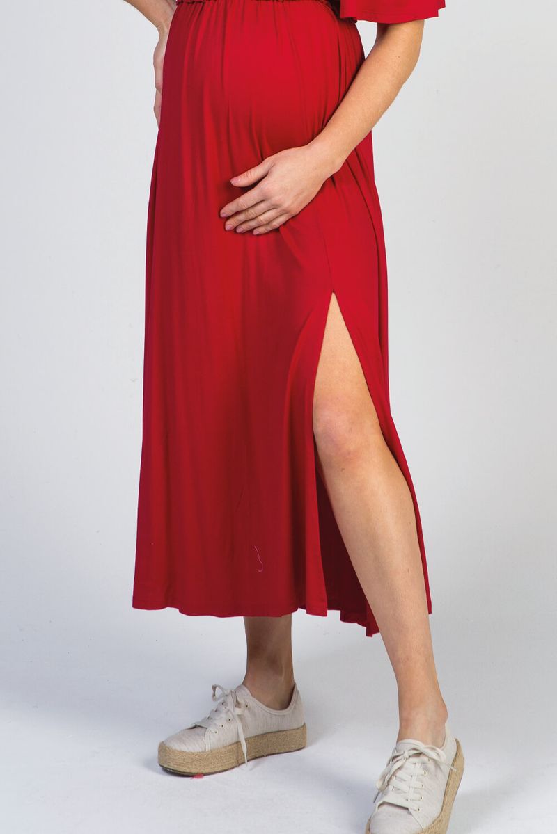 vestido-longo-gestante-fenda-lateral-vermelho