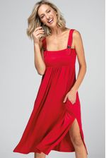 vestido-gestante-com-fenda-vermelho