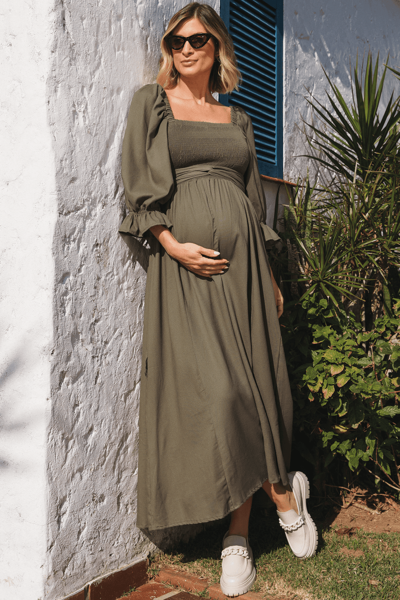 vestido-de-gravida-soltinho-ensaio-verde-oliva